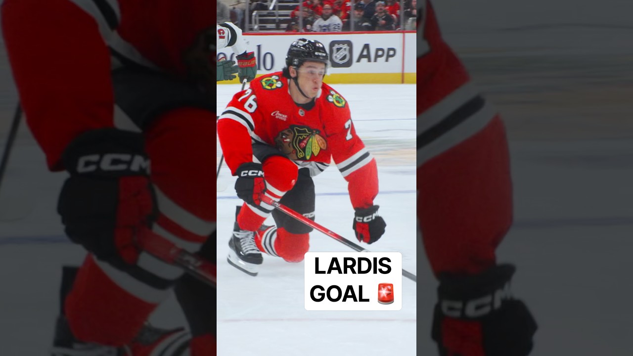 tripped him, still couldn’t stop him  #goal #hockey #nhl #chicago