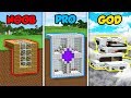 Minecraft NOOB vs. PRO vs. GOD : MOUNTAIN BASE CHALLENGE in Minecraft! (Animation)