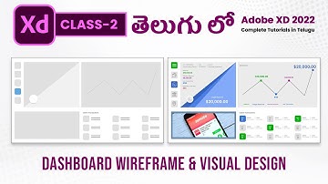 Adobe XD for Beginners Telugu - Tutorial #2 - Dashboard Wireframe & Visual Design