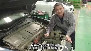 tesla model y clean radiator replace ac ev repair