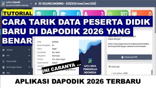 CARA TARIK DATA PESERTA DIDIK BARU DI DAPODIK 2026