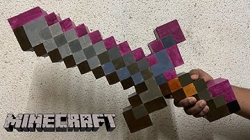 How to make Minecraft sword with cardboard | Netherite sword