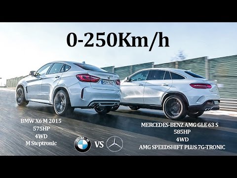 COMPARATIVE!! BMW X6 M 2015 575Hp Vs MERCEDES BENZ AMG GLE63 S 2015 585Hp - 4WD Vs 4WD