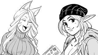 Kitsune Office Lady or Zoomer Elf | comic by baalbuddy