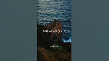 وَلَا تَقُولَنَّ لِشَيْءٍ إِنِّي فَاعِلٌ ذَٰلِكَ غَدًا || سورة الكهف || علي جابر