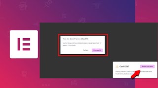 Your Site Doesn't Have a Default Kit Elementor Wealth