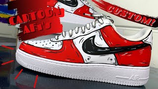 Custom CARTOON Air Force 1's!!!