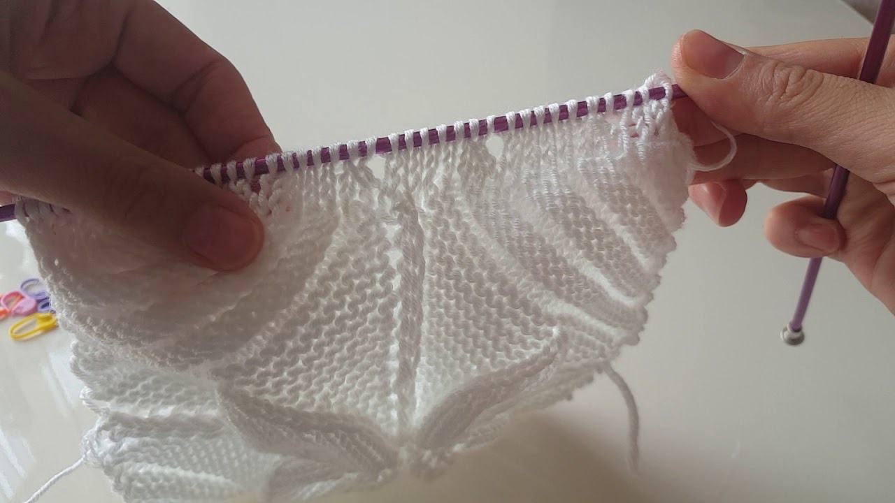 Yapraklı battaniye kenar yapılışı part 4