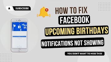 How to Fix Facebook Upcoming birthdays Notifications not Showing Problem Android & ios