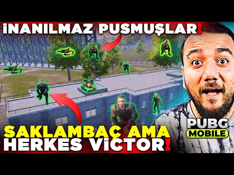 SAKLAMBAÇ ama HERKES VİCTOR !? İNANILMAZ PUSMUŞLAR !? PUBG Mobile Saklambaç