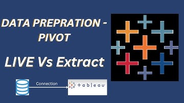 Data Preparation - Pivot | Live vs Extract Connection in Tableau - Video -4 |Tableau Crash Course