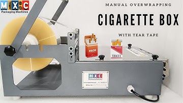Manual Overwrapping Machine with Tear Tape ll Cigarette Box ll Playing Card
