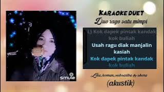 Duo rago satu mimpi-karaoke duet (akustik) Frans ft Fauzana | cover @Ayu_aelach