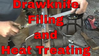 Forging a draw knife part 2 - filing, hardening and tempering