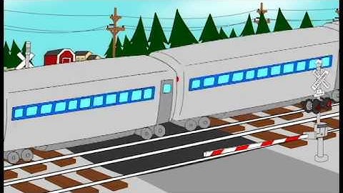 Amtrak and CSX train Double pass (Animation)