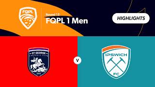 FQPL 1 Men Round 12 - St George Willawong vs. Ipswich FC Highlights