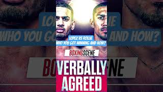 ROLLY VS LOPEZ #boxing #rollyromero #teofimolopez #tankdavis #ryangarcia #haney #LOMACHENKO