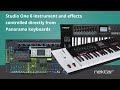 Studio one 6 instrument and effects controlled directly from panorama keyboards