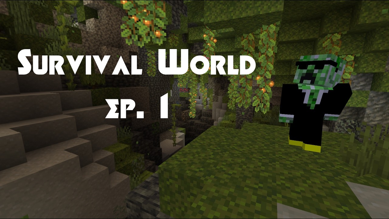 I Survived my First Night of my Survival World in Minecraft! - YouTube