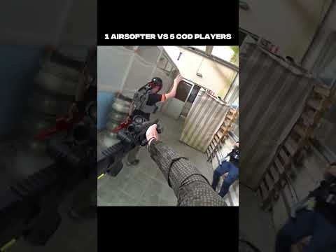 1 airsofter vs call of duty player #airsoft #airsoftcqb #airsoftfrance #warzone #paintball #milsim