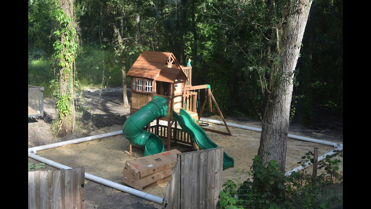 Backyard Discovery Skyfort with Tube Slide Assembly YouTube