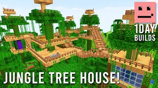 EPIC JUNGLE TREE HOUSE!! ~{1 DAY BUILDS}~