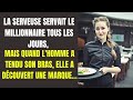 La serveuse soccupait du millionnaire chaque jour mais quand lhomme a tendu son bras elle a 