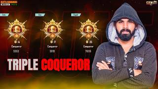 TRIPLE CONQUREROR BROOO......#bgmi #rankpush #solorankpush #bgminewupdate #pubgnewupdate