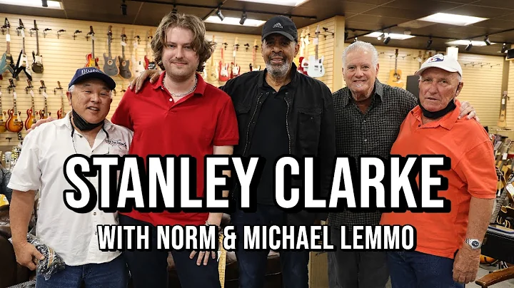 Stanley Clarke with Michael Lemmo & Norm at Norman's Rare Guitars