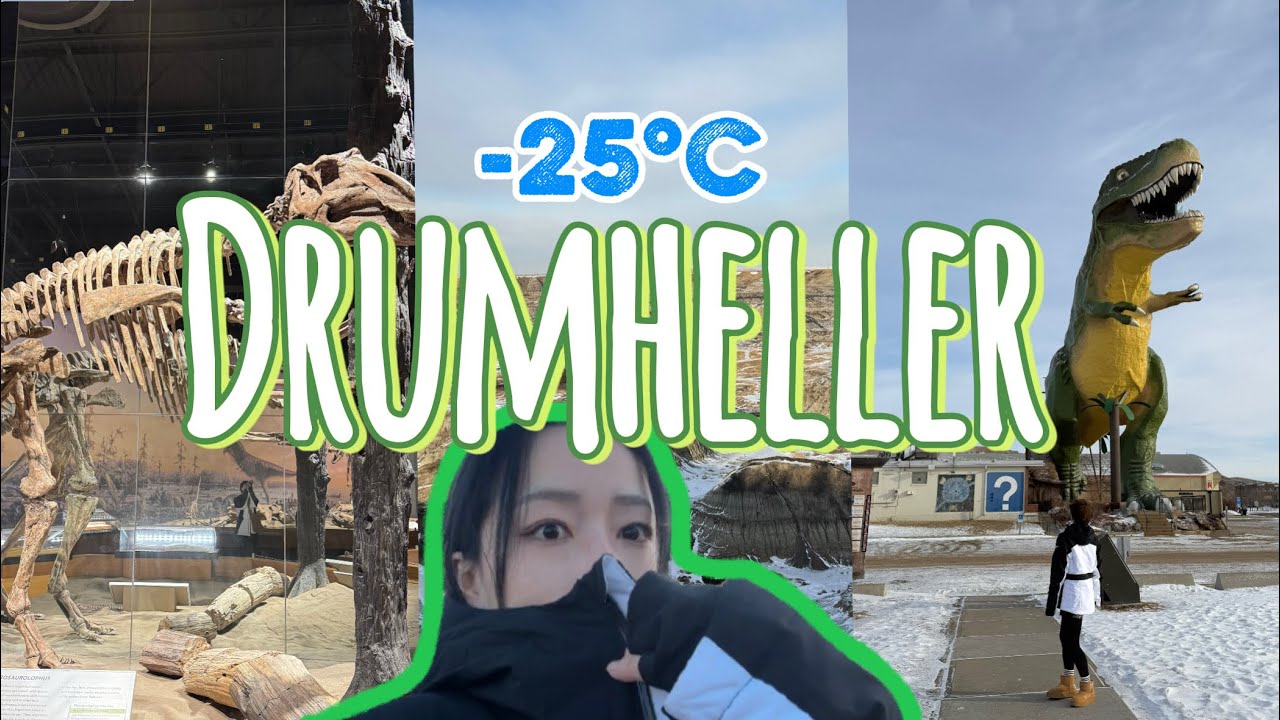 [Эпизод 16] -25°C Зимнее путешествие🥶 Город динозавров Драмхеллер🦖 #AlbertaTravel #drumheller #Ca...