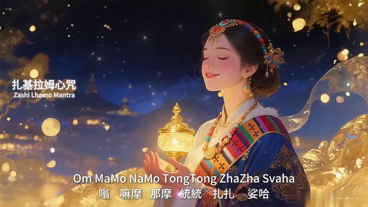 扎基拉姆心咒✨西藏最靈感迅捷的財神護法，為有緣者帶來轉機 🎧  女財神陪伴11小時｜Zashi Lhamo Mantra