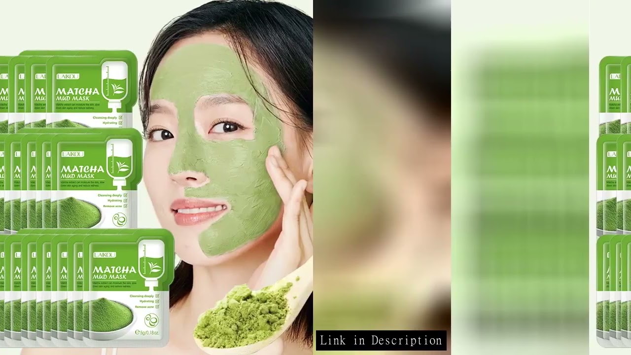 50PCS LAIKOU Matcha Green Clay Mud Face Mask Remove Blackheads Hydration Night Facial Packs Smooth M