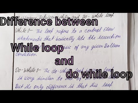 Difference Between While loop and Do while loop || Short method - YouTube