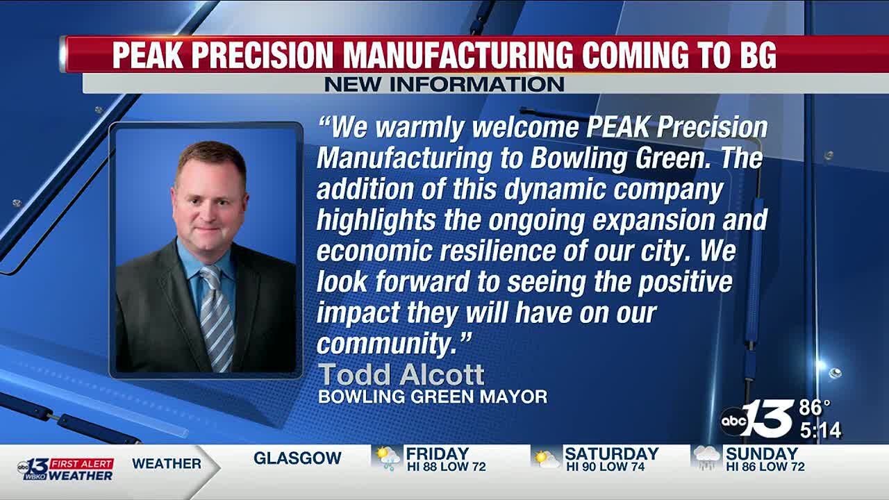 PEAK Precision Manufacturing to establish new facility in Bowling Green ...
