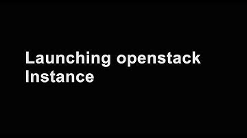how to luanch openstack instance