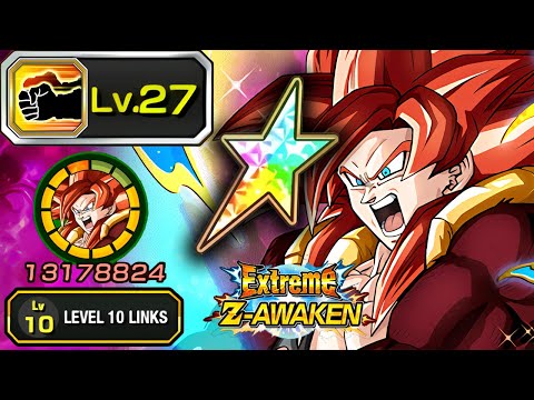 100% EZA TEQ SSJ4 GOGETA LEVEL 10 LINKS WITH LVL 27 ADDITIONAL! Dragon Ball Z Dokkan Battle