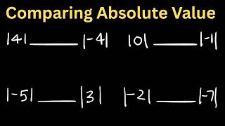 Comparing Absolute Value - How to Compare Absolute Value