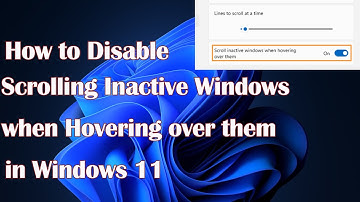 How to Disable Scrolling Inactive Windows when Hovering over them