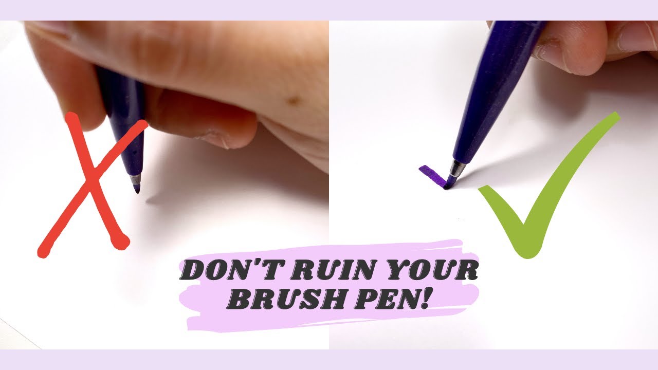 How to hold your brush pen at an angle