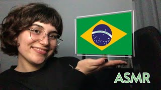 ASMR teaching you Brazilian Portuguese 🇧🇷 (soft spoken & pencil movements)