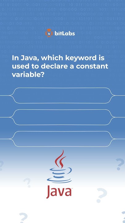 In #java which keyword is used to declare a constant variable ? #shorts ...
