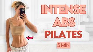 5 min Intense Abs & Core Workout | At Home Pilates Class