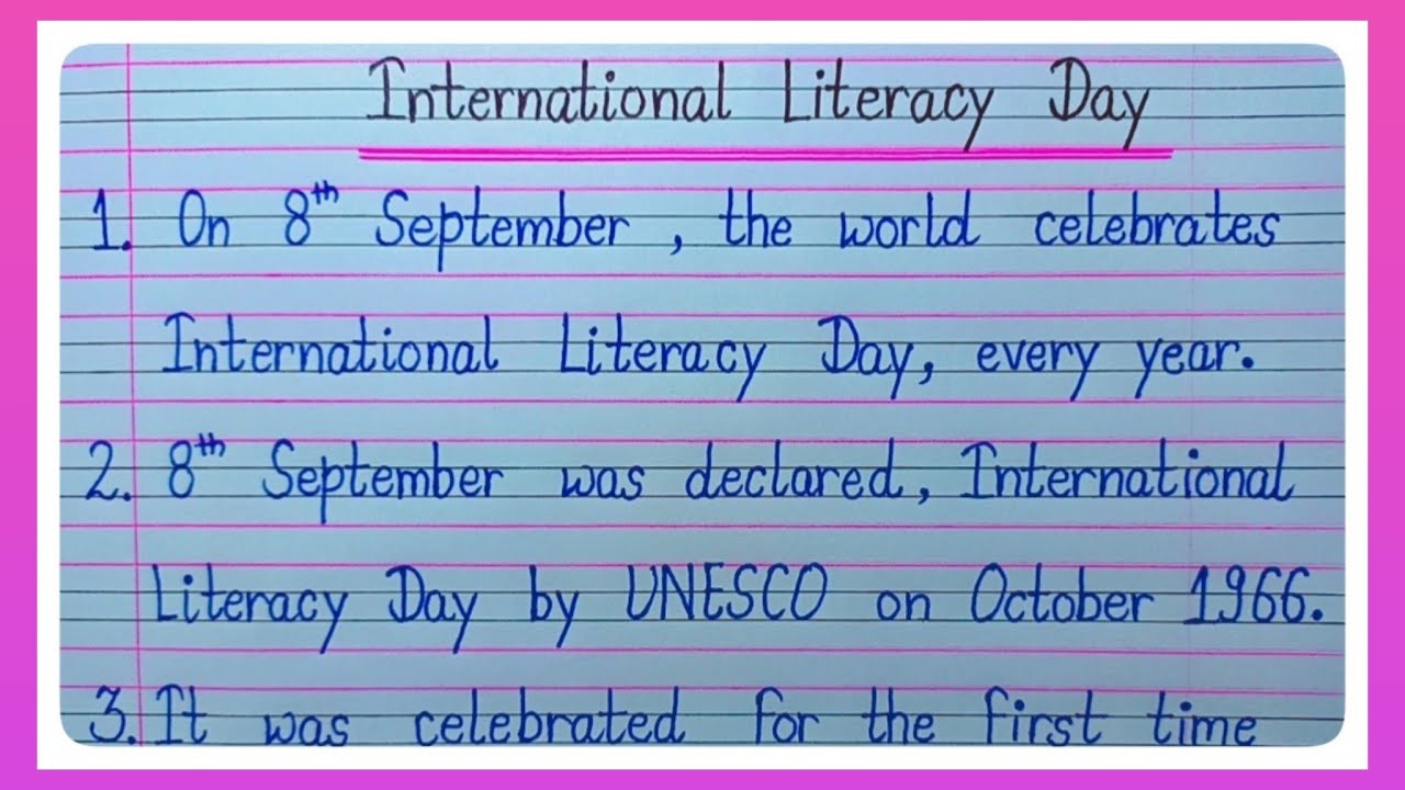 international literacy day essay