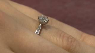 PR1023 Classic 6 Claw Channel Set Engagement ring