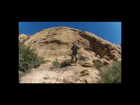 TACTICAL RAPPEL MILITARY:  Aussie style assault on target.  100 foot cliff rappelling