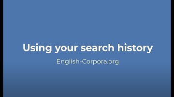 English-Corpora.org: search history