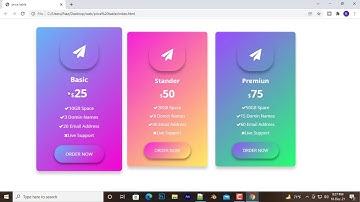 How to Create a Pricing Plans Table - HTML & CSS Tutorial (Web Design)