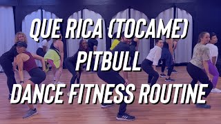 Que Rica (Tocame) *explicit* - Pitbull et al - Dance Fitness - Turn Up - Zumba  - Easy TikTok Resimi