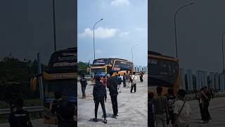 Basuri Mengular Krakatau Bus SJM Trans Conan