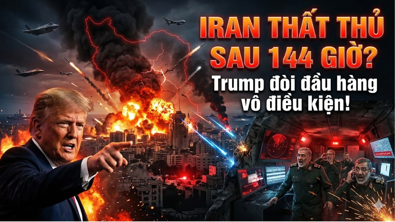 Trump Yêu Cầu Iran Đầu Hàng Vô Điều Kiện: Tehran Sụp Đổ Sau 144 Giờ Chiến Tranh?